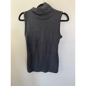 Women’s Beautiful People Sleeveless Turtleneck in Gray AZ XS